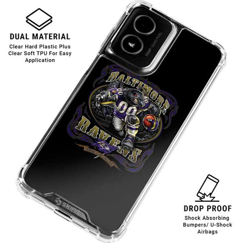 Liquid Blue NFL Baltimore Ravens Running Back Moto G Power 5G (2024) Clear Case