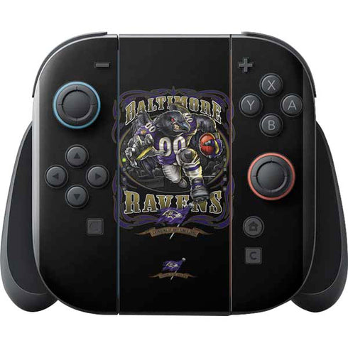 Liquid Blue NFL Baltimore Ravens Running Back Nintendo Switch 2 (2025) with Joy-Con Skin