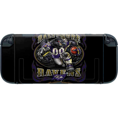 Liquid Blue NFL Baltimore Ravens Running Back Nintendo Switch 2 (2025) with Joy-Con Skin