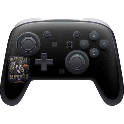 Liquid Blue NFL Baltimore Ravens Running Back Nintendo Switch 2 (2025) Pro Controller Skin