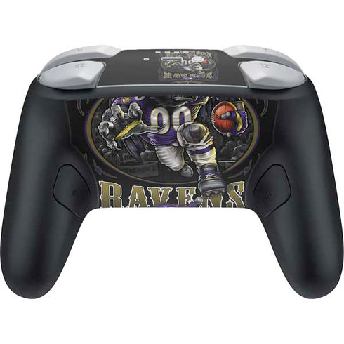 Liquid Blue NFL Baltimore Ravens Running Back Nintendo Switch 2 (2025) Pro Controller Skin