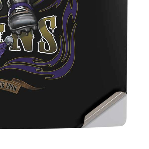 Liquid Blue NFL Baltimore Ravens Running Back PS5 Pro Disk Console Skin