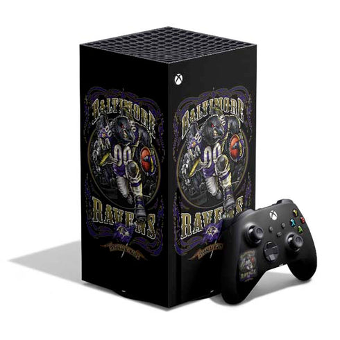 Liquid Blue NFL Baltimore Ravens Running Back XBox Series X Digital Edition Bundle Skin