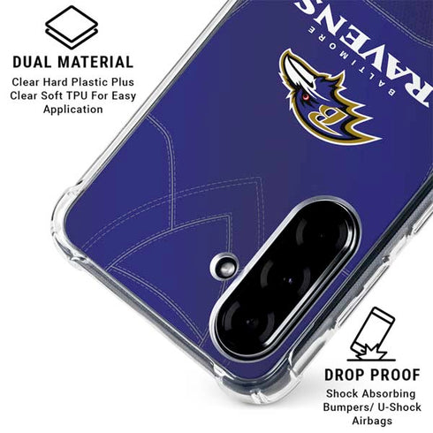 NFL Baltimore Ravens Team Jersey Galaxy A36 5G Clear Case