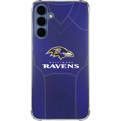 NFL Baltimore Ravens Team Jersey Galaxy A55 5G Clear Case