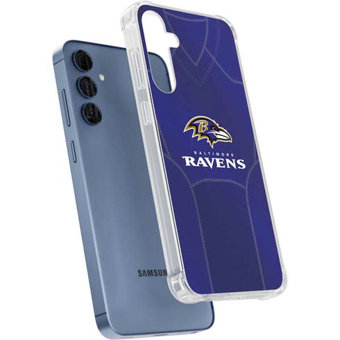 NFL Baltimore Ravens Team Jersey Galaxy A55 5G Clear Case