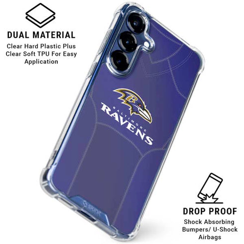 NFL Baltimore Ravens Team Jersey Galaxy S25 Clear Case