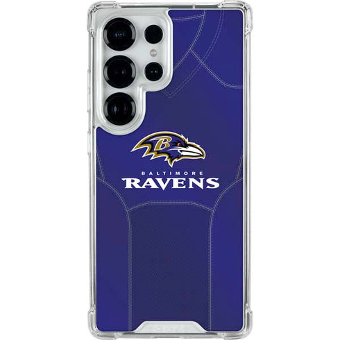 NFL Baltimore Ravens Team Jersey Galaxy S25 Ultra Clear Case