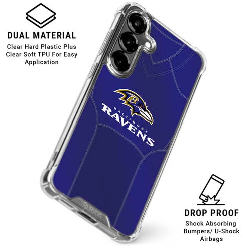 NFL Baltimore Ravens Team Jersey Galaxy S26 Clear Case