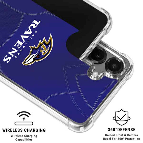 NFL Baltimore Ravens Team Jersey Galaxy S26 Plus Clear Case