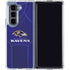 NFL Baltimore Ravens Team Jersey Galaxy Z Fold5 5G Clear Case