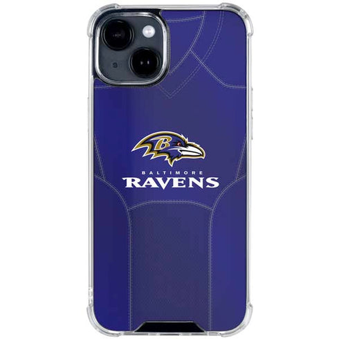 NFL Baltimore Ravens Team Jersey iPhone 15 Clear Case