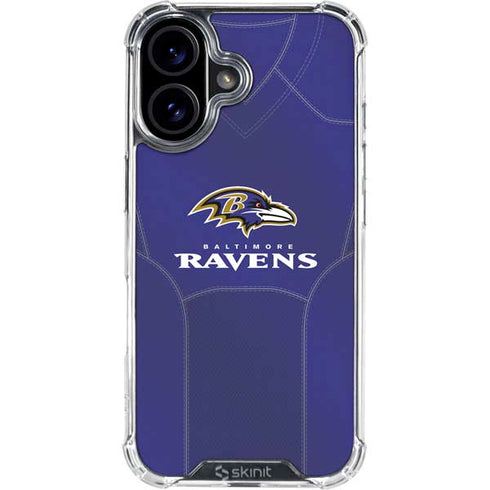NFL Baltimore Ravens Team Jersey iPhone 16 Clear Case