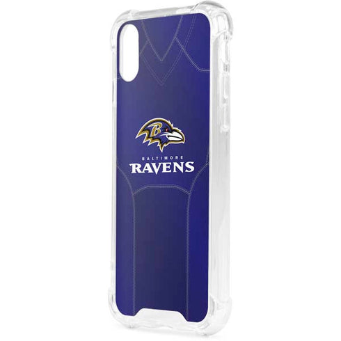 NFL Baltimore Ravens Team Jersey iPhone XS Clear Case
