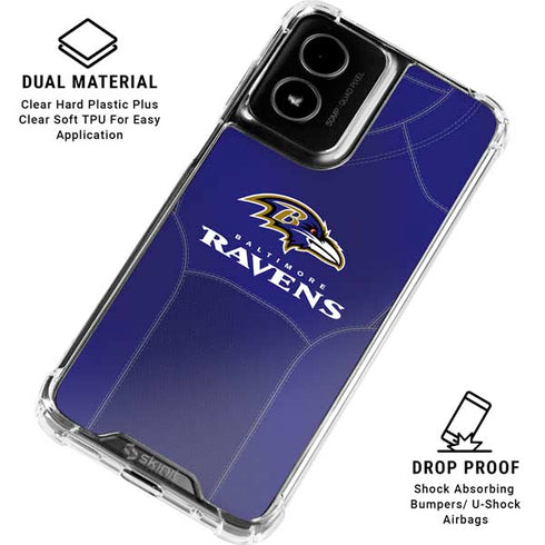 NFL Baltimore Ravens Team Jersey Moto G Power 5G (2024) Clear Case