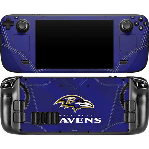 NFL Baltimore Ravens Team Jersey Steam Deck Handheld Gaming Computer OLED Skin