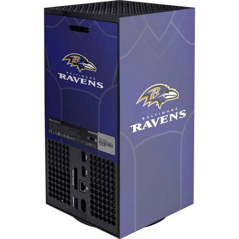 NFL Baltimore Ravens Team Jersey XBox Series X Digital Edition Console Skin
