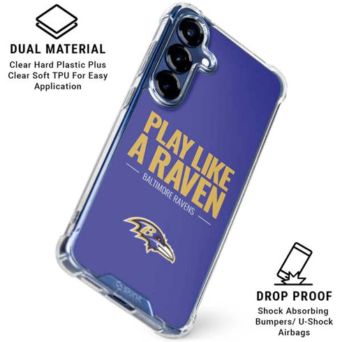 NFL Baltimore Ravens Team Motto Galaxy S25 Clear Case