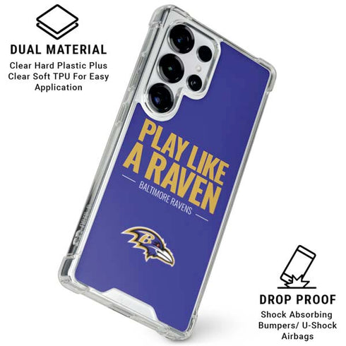 NFL Baltimore Ravens Team Motto Galaxy S25 Ultra Clear Case