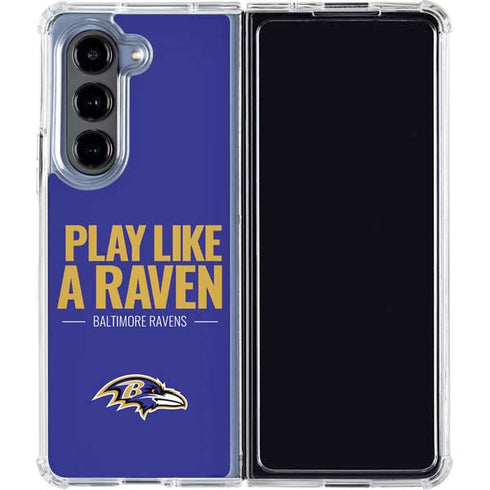 NFL Baltimore Ravens Team Motto Galaxy Z Fold5 5G Clear Case