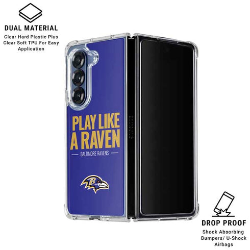 NFL Baltimore Ravens Team Motto Galaxy Z Fold6 Clear Case
