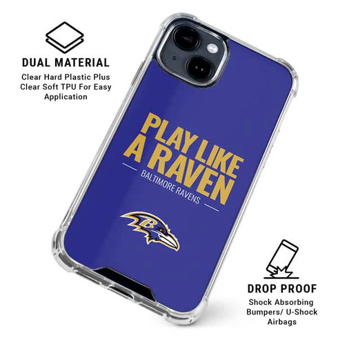 NFL Baltimore Ravens Team Motto iPhone 15 Clear Case