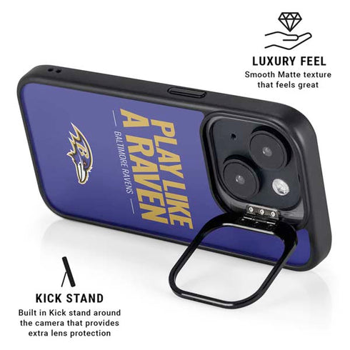 NFL Baltimore Ravens Team Motto iPhone 15 Kickstand Case