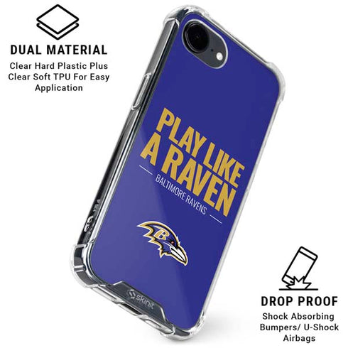 NFL Baltimore Ravens Team Motto iPhone 16e Clear Case