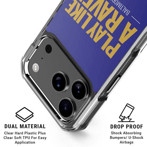 NFL Baltimore Ravens Team Motto iPhone 18 Pro Clear Case