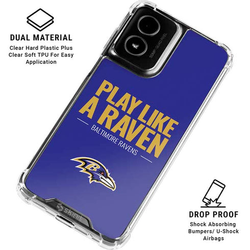 NFL Baltimore Ravens Team Motto Moto G Power 5G (2024) Clear Case