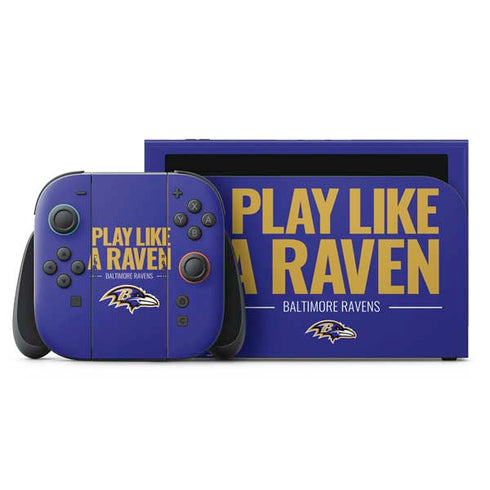 NFL Baltimore Ravens Team Motto Nintendo Switch 2 (2025) with Joy-Con Skin