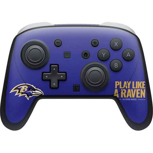 NFL Baltimore Ravens Team Motto Nintendo Switch 2 (2025) Pro Controller Skin