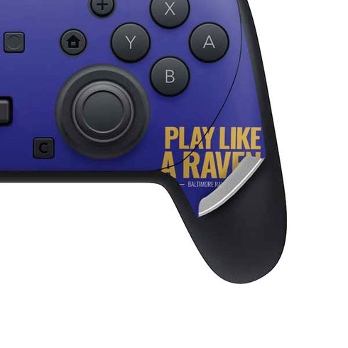 NFL Baltimore Ravens Team Motto Nintendo Switch 2 (2025) Pro Controller Skin