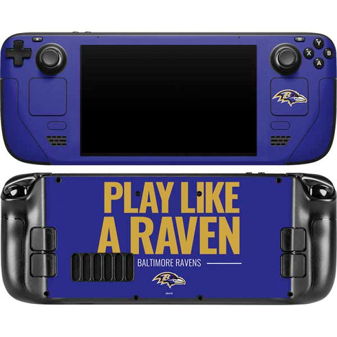 NFL Baltimore Ravens Team Motto Steam Deck Handheld Gaming Computer OLED Skin