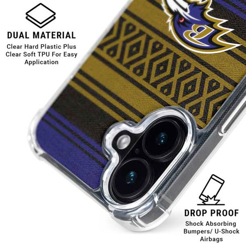 NFL Baltimore Ravens Trailblazer iPhone 16 Plus Clear Case