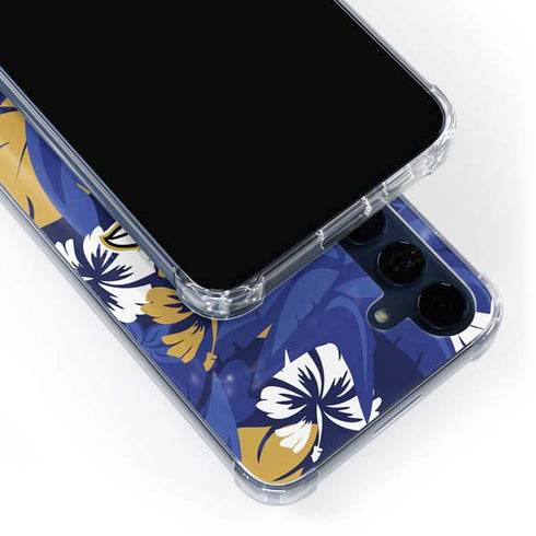 NFL Baltimore Ravens Tropical Print Galaxy A55 5G Clear Case