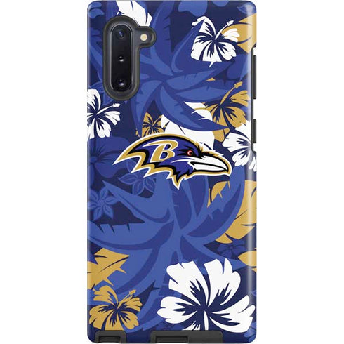 NFL Baltimore Ravens Tropical Print Galaxy Cases