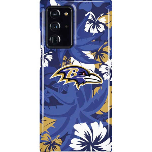 NFL Baltimore Ravens Tropical Print Galaxy Cases