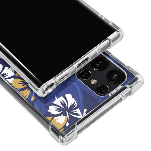 NFL Baltimore Ravens Tropical Print Galaxy S23 Ultra Clear Case