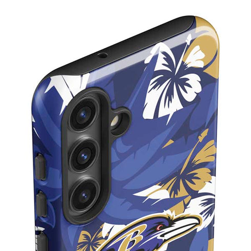 NFL Baltimore Ravens Tropical Print Galaxy S25 Impact Case