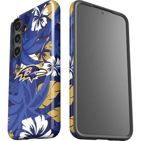 NFL Baltimore Ravens Tropical Print Galaxy S25 Impact Case