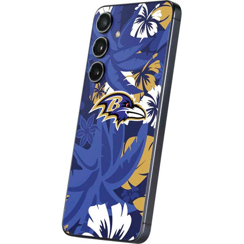 NFL Baltimore Ravens Tropical Print Galaxy S25 Plus Skin