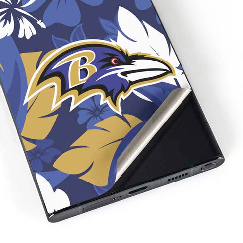 NFL Baltimore Ravens Tropical Print Galaxy S24 Ultra Skin