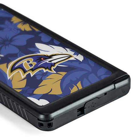 NFL Baltimore Ravens Tropical Print Galaxy S24 Ultra Waterproof Case
