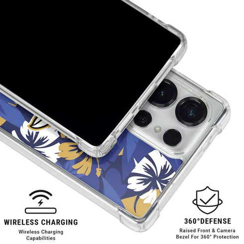 NFL Baltimore Ravens Tropical Print Galaxy S25 Ultra Clear Case