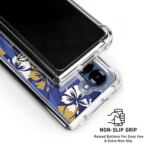 NFL Baltimore Ravens Tropical Print Galaxy Z Fold6 Clear Case