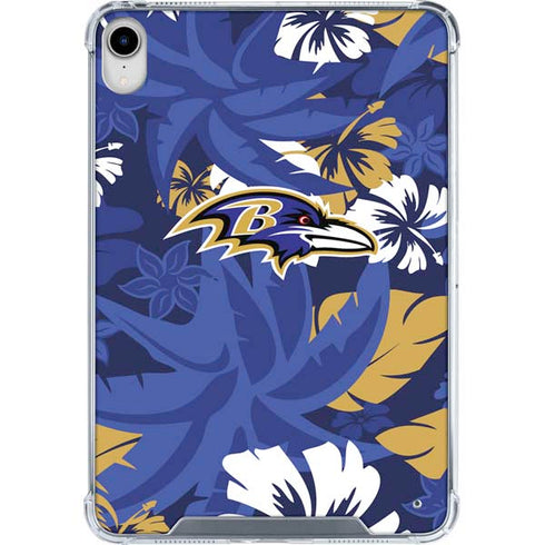 NFL Baltimore Ravens Tropical Print iPad 11th Gen (2025) Clear Case