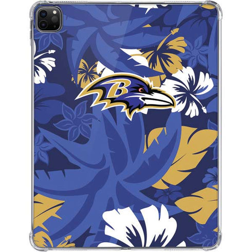 NFL Baltimore Ravens Tropical Print iPad Pro 11in (2024) Clear Case