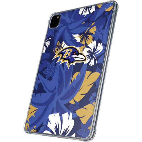 NFL Baltimore Ravens Tropical Print iPad Pro 11in (2024) Clear Case