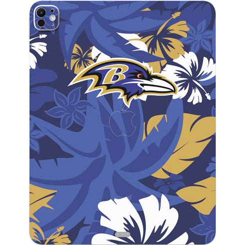 NFL Baltimore Ravens Tropical Print iPad Pro 13in M4 (2024) Skin